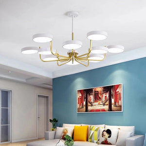 2022 Modern LED Chandelier for Bedroom Light Color Ceiling Chandeliers Lamp
