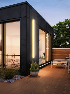 modern long strip garden black  exterior wall lighting porch lights outdoor light  decoration fixtures wall lamp