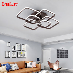 Modern Acrylic Led Ceiling Chandelier Lamp Square LED Plafond  Light Fixtures luster platonizer