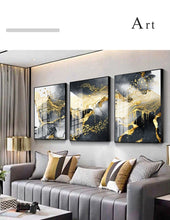 Load image into Gallery viewer, Canvas Art Painting Home Decor Wall Art Abstract Marble Scenery Picture Golden Luxury Decor Poster and Print for Living Room
