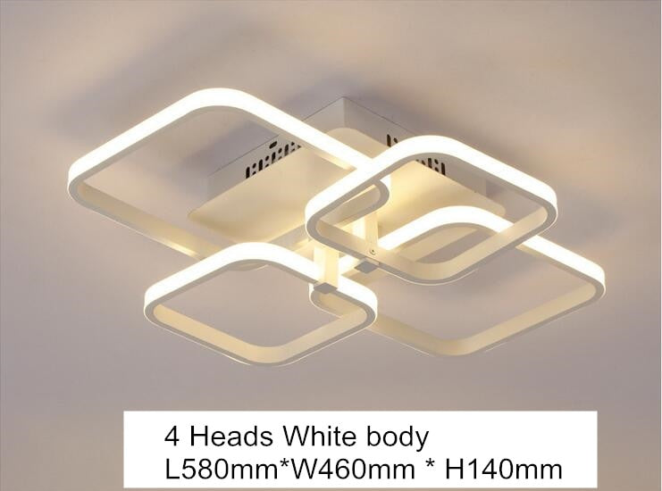 Modern Acrylic Led Ceiling Chandelier Lamp Square LED Plafond  Light Fixtures luster platonizer