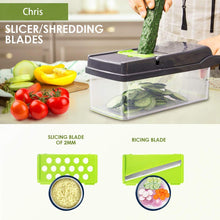 Load image into Gallery viewer, Multifunctional Vegetable Cutter Shredders Slicer With Basket Fruit Potato Chopper Carrot Grater Slicer
