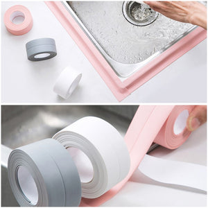 Sealing Strip Bathroom Shower Sink Bath Caulk Tape White PVC Self Adhesive Waterproof