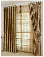 Load image into Gallery viewer, Embroidered Luxury Gold Curtains for Living Room Curtains for Bedroom
