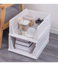 Load image into Gallery viewer, Layered Wardrobe partition storage rack drawer type foldable cabinet stackable closet organizer
