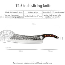 Load image into Gallery viewer, Sowoll Kitchen Knife High Carbon Steel 12 Inch Long Chef Knife Forged Vegetable Cooking
