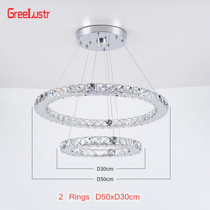 Modern K9 Crystal Led Chandelier Lights Home Lighting Chrome Lustre Chandeliers Ceiling Pendant Lamp