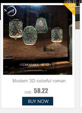 Load image into Gallery viewer, Nordic Modern hanging loft 7 Color Glass lustre Pendant Lamp industrial decor Lights Fixtures E27/E26
