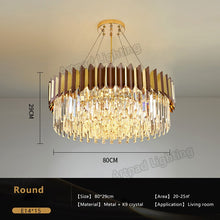 Load image into Gallery viewer, Modern Luxury Gold Crystal Chandelier Lighting Led Chandeliers Light Fixture for Living Room
