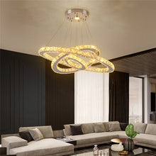 Load image into Gallery viewer, Modern K9 Crystal Led Chandelier Lights Home Lighting Chrome Lustre Chandeliers Ceiling Pendant Lamp
