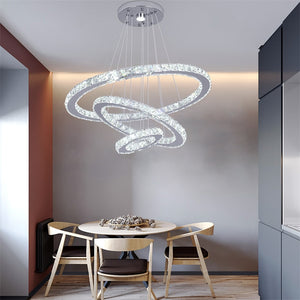 Modern K9 Crystal Led Chandelier Lights Home Lighting Chrome Lustre Chandeliers Ceiling Pendant Lamp