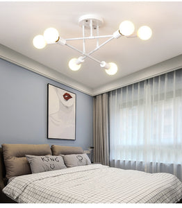 Close to ceiling light fixtures home Decor Warm And Romantic Lighting indoor Modern Living Room Lamp Black Golden Chandelier