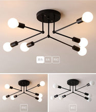 Load image into Gallery viewer, Nordic bedroom lamp modern minimalist art led ceiling lamp creative personality living room dining room study household lamps
