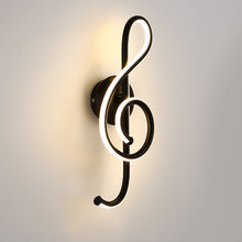 Load image into Gallery viewer, Metal Led Musical Note Wall Lamp Bedside Spiral Night Light Modern Hallways Bedroom
