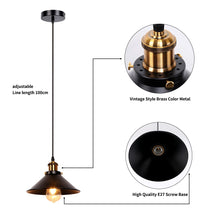 Load image into Gallery viewer, LED E27 iron black decoration pendant lights hanging lamp for bedroom kitchen restaurant Living room i
