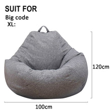 Load image into Gallery viewer, Large Small Lazy Sofas Cover Chairs Without Filler Linen Cloth Lounger Seat Bean Bag Pouf Puff Couch
