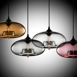 Nordic Modern hanging loft 7 Color Glass lustre Pendant Lamp industrial decor Lights Fixtures E27/E26