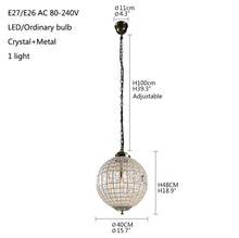 Load image into Gallery viewer, Retro Vintage Royal Empire Ball Style Big Led Crystal Modern Chandelier Lamp Lustres Lights E27 For Living Room bedroom bathroom
