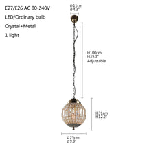 Load image into Gallery viewer, Retro Vintage Royal Empire Ball Style Big Led Crystal Modern Chandelier Lamp Lustres Lights E27 For Living Room bedroom bathroom

