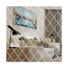 Load image into Gallery viewer, 3D Mirror Wall Sticker 17/32/58Pcs DIY Diamonds Rhombus Acrylic Mirror Surface Wall Stickers Living Room
