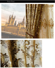 Load image into Gallery viewer, Embroidered Luxury Gold Curtains for Living Room Curtains for Bedroom
