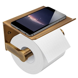 Wall Mounted Bathroom Toilet Roll Paper Shelf Holder Racks Toilet Roll Stand Phone