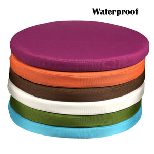 Outdoor Indoor Seat Cushion Round Waterproof Furniture Cushion with Filling Replacement Deep Seat Cushion for Patio Chair Bench