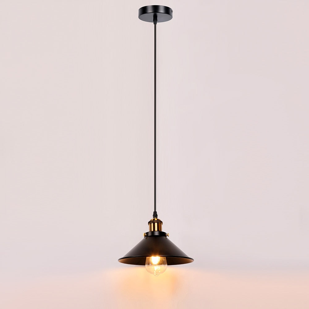 LED E27 iron black decoration pendant lights hanging lamp for Living room indoor lighting