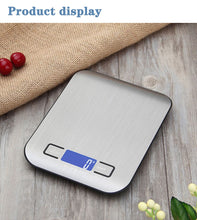 Load image into Gallery viewer, Kitchen Scale Stainless Steel Weighing For Food Diet Postal Balance Measuring LCD Precision Electronic Scales
