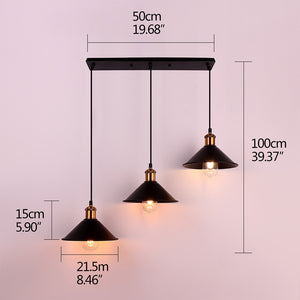LED E27 iron black decoration pendant lights hanging lamp for bedroom kitchen restaurant Living room i