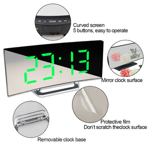 Digital Alarm Clock Desktop Watch for Kids Bedroom Home Decor Temperature Snooze Function Desk Table Clock LED Clock Electronic