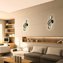 Load image into Gallery viewer, Metal Led Musical Note Wall Lamp Bedside Spiral Night Light Modern Hallways Bedroom
