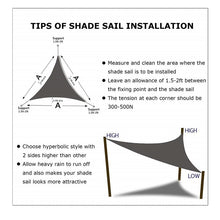 Load image into Gallery viewer, Waterproof Large Shade Sail Square Rectangle Garden Terrace Canopy Swimming Sun Shade Outdoor Camping Yard Sail Awnings

