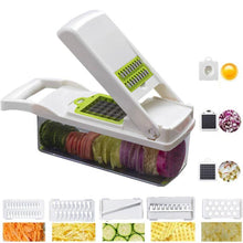 Load image into Gallery viewer, Vegetable Cutter Multifunctional 8 In 1 Vegetables Slicer Carrot Potato Onion Chopper With Basket Grater Kitchen Accessorie Tool
