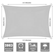 Load image into Gallery viewer, Waterproof Large Shade Sail Square Rectangle Garden Terrace Canopy Swimming Sun Shade Outdoor Camping Yard Sail Awnings
