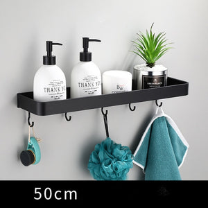 Bathroom Shelf Bath Shower Shelf Aluminum Black Bathroom Corner shelf Wall Mounted Black Aluminum Kitchen Storage holder
