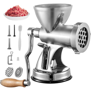 VEVOR Hand Operated Meat Grinder Multifunctional Kitchen Appliance 304 Stainless Steel