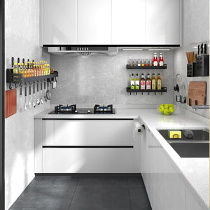 Joybos Multipurpose Kitchen Rack Wall-mounted Aluminum Kichen Organizer Spices Rack Kitchen Utensils Organizer