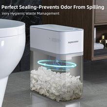 Load image into Gallery viewer, 14l Smart Bathroom Trash Can Automatic Bagging Electronic Trash Can White Touchless Narrow Smart Sensor Garbage Bin Smart Home
