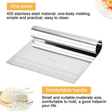 Load image into Gallery viewer, Stainless Steel Cake Scraper Pastry Cutters Baking Cake Cooking Dough Scraper Fondant Spatulas Edge DIY
