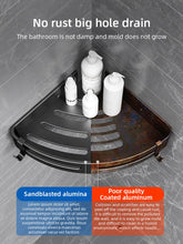 Load image into Gallery viewer, Bathroom Shelves No-drill Corner Shelf Shower Storage Rack Holder Toilet Organizer Aluminum Shower Holder Bathroom Storage Rack
