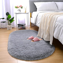 Load image into Gallery viewer, NOAHAS Oval Plush Carpet Soft Shaggy Rug for Kids Children Bedroom Living Room Furry Non-slip Bedroom Mats
