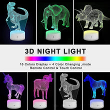 Load image into Gallery viewer, 4 Pack 3D Night LED Night Light 16 Colors Light Display Base Room Restaurant Bar Store Cafe Office Display Lighting Accessories
