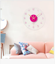 Load image into Gallery viewer, Nordic Glass Wall Clock Silent Modern Transparent Clocks Wall Watches Home Decor Bedroom Miroir
