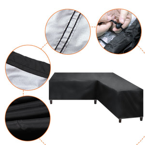 Waterproof Furniture Covers Rainproof Anti-UV Outdoor L Shape Corner Sofa Cover Rattan Patio Garden All-Purpose Protective Cover