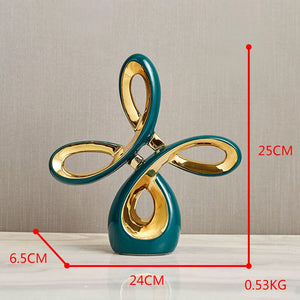 Ceramic Abstract Statue European Home Decoration Accessories Christmas Ornaments Living Room