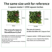 Load image into Gallery viewer, 50 * 50CM Indoor/Outdoor Anti Ultraviolet Artificial Plant Green Wall Plastic Lawn
