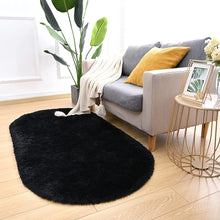 Load image into Gallery viewer, NOAHAS Oval Plush Carpet Soft Shaggy Rug for Kids Children Bedroom Living Room Furry Non-slip Bedroom Mats
