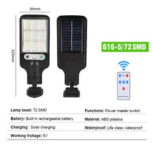 Load image into Gallery viewer, Solar Street Lights Outdoor Waterproof Motion Sensor Wall LED Lamp with 3 Mode Energy Powered
