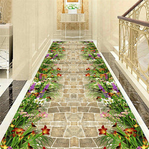 3D Adventure Glass Bridge Promenade Carpet Bedroom Kitchen Carpet